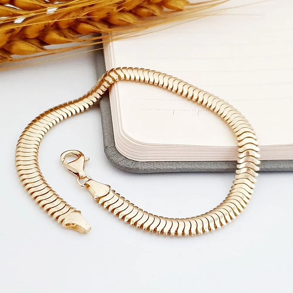 14 Ayar 6mm İtalyan Zincir Bileklik KN06652