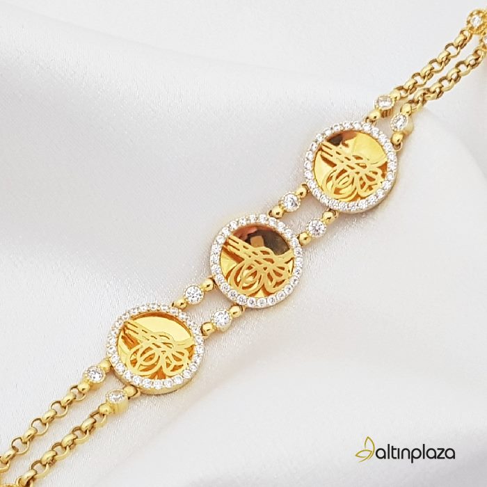 14 Ayar Osmanlı Tuğrası Altın Bileklik 3,007.84 TL + KDV