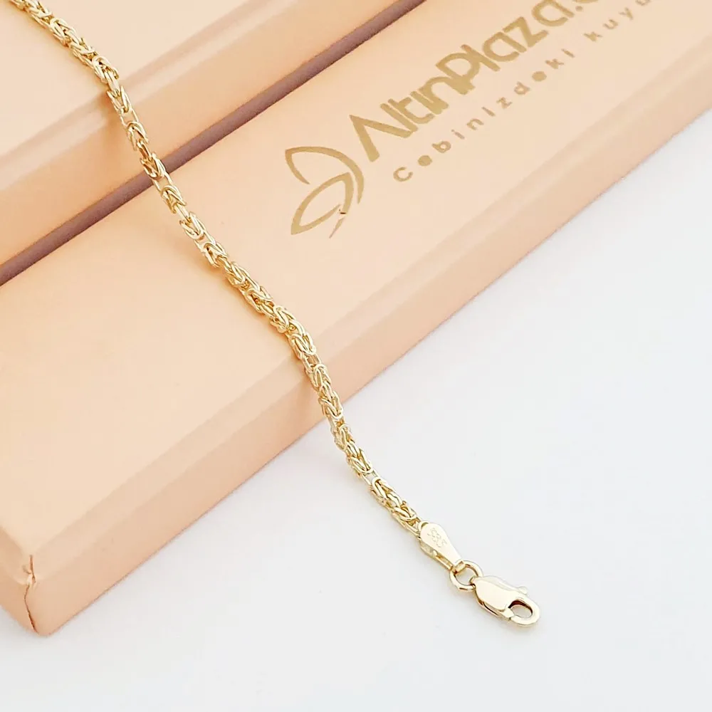 14 Ayar Unisex Kral Zincir Bileklik KN06655