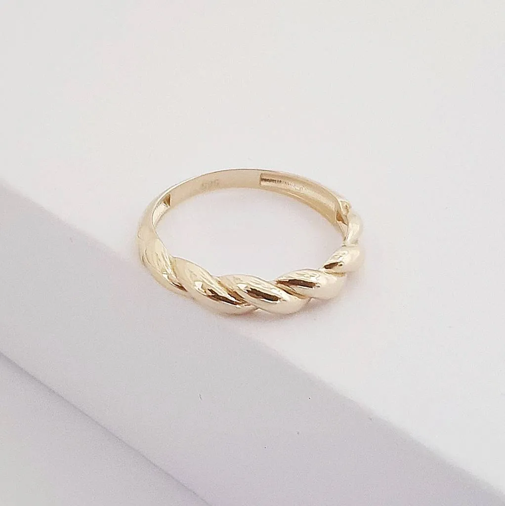 14 Ayar Altın Burgulu Taşsız Yüzük YZ03830