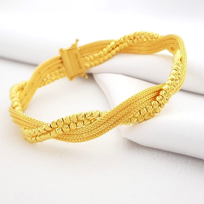 +2 Dorika 3 Zincirli Altın Bileklik FB01779