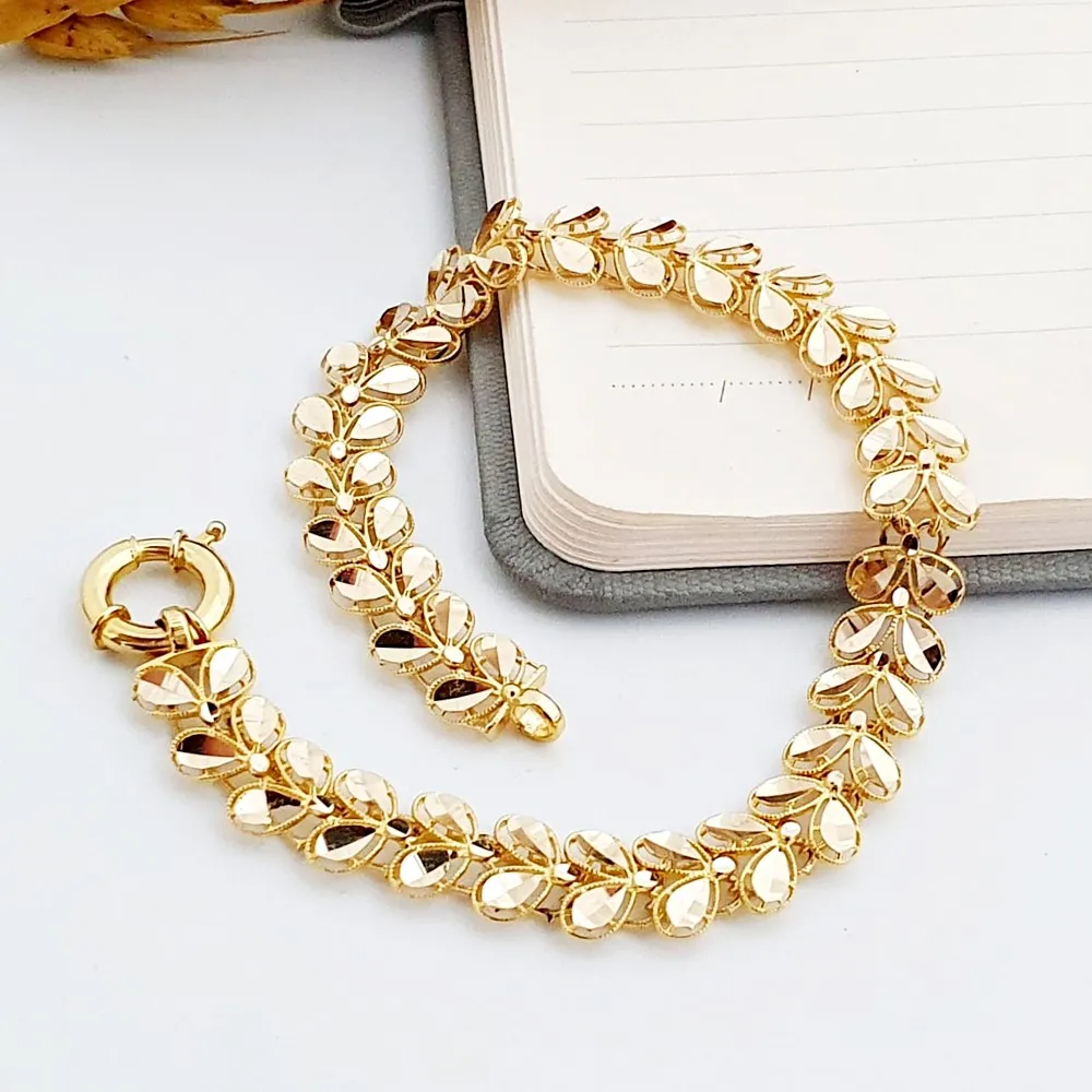 2 Yapraklı Altın Bileklik KN02342