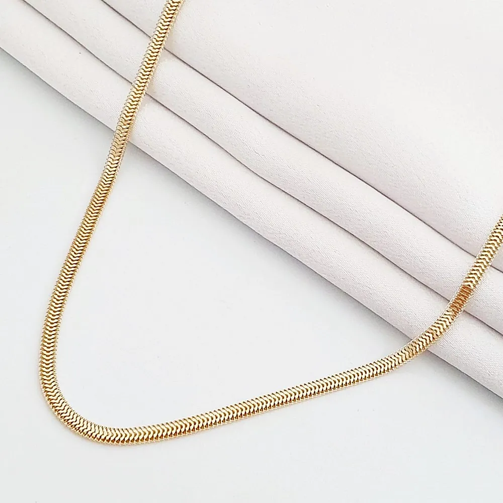 45cm Balık Sırtı Altın Zincir Kolye ZN04645