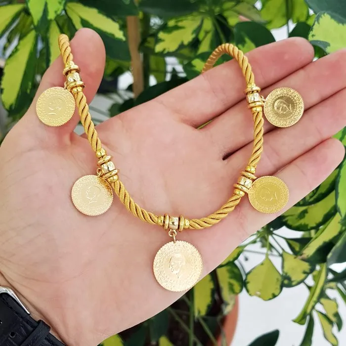 5 i 1 Yerde Kolye 4 Çeyrek 1 Yarım Altınlı