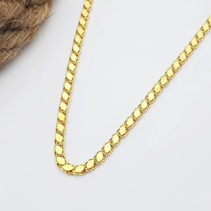 60 Cm 4 Mm 8 Ayar Altın Pullu Zincir Kolye ZNP84060