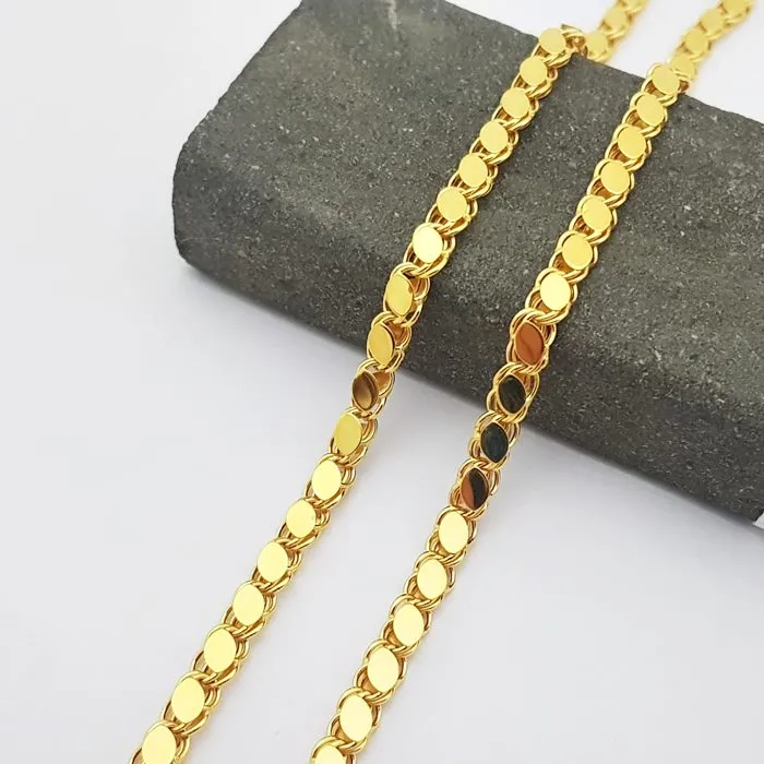 60 Cm 5 Mm 8 Ayar Altın Pullu Zincir Kolye ZNP85060