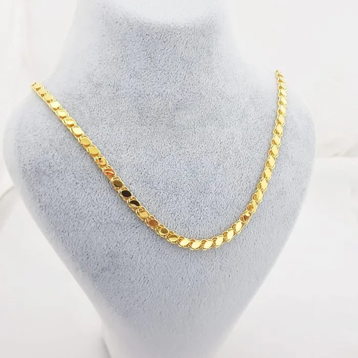 60 Cm 5 Mm 8 Ayar Altın Pullu Zincir Kolye ZNP85060