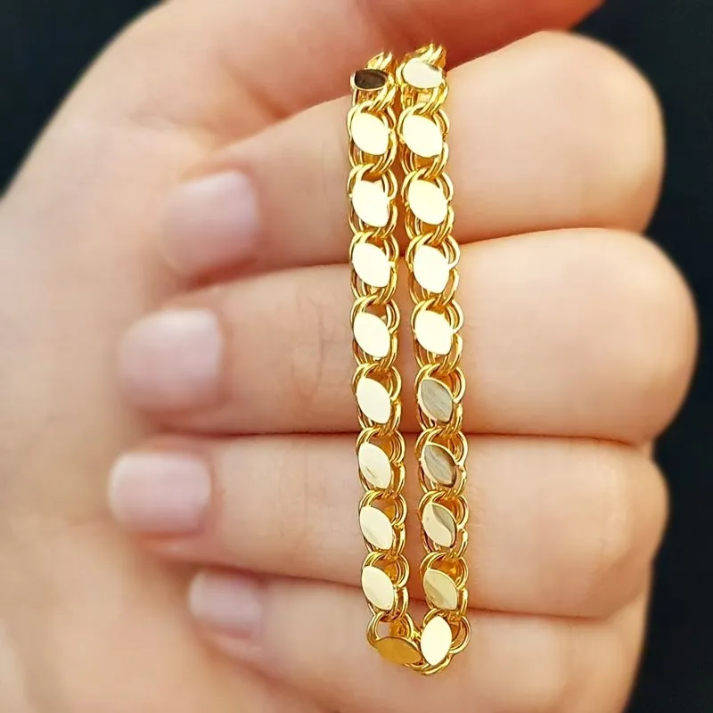 60 Cm 5 Mm 8 Ayar Altın Pullu Zincir Kolye ZNP85060