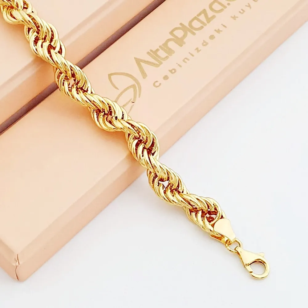8mm 14 Ayar Halat Zincir Bileklik KN06639