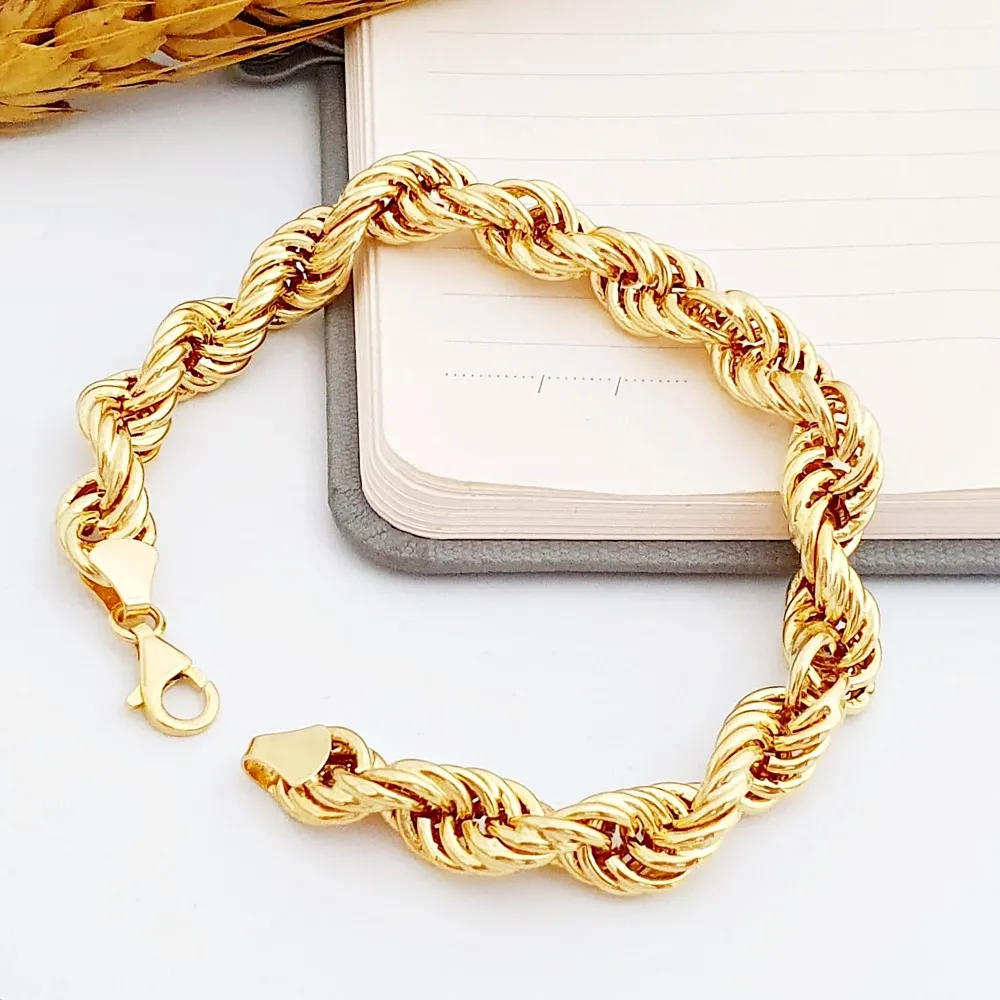 8mm 14 Ayar Halat Zincir Bileklik KN06639