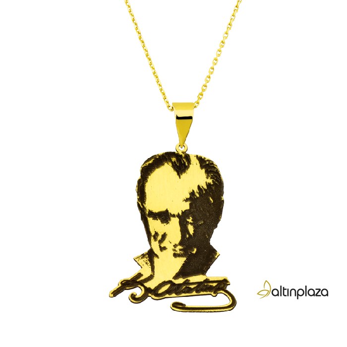 Altın İsim Kolye Kemal Atatürk Modeli