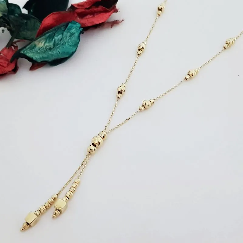 Altın Püsküllü Dorika Kolye KL07373