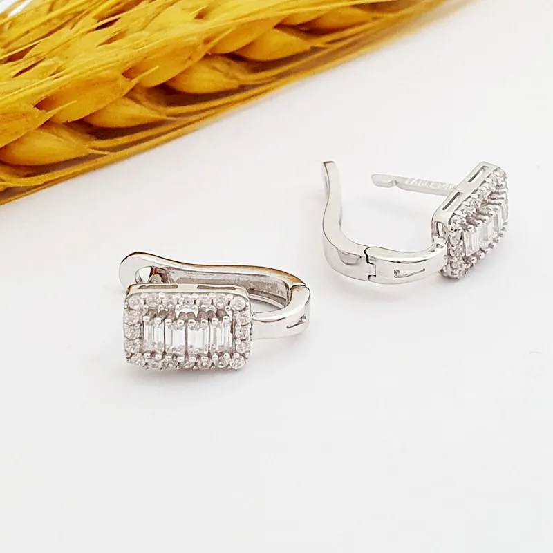 Baget Otantik Mini Beyaz Altın Takı Seti KL08436
