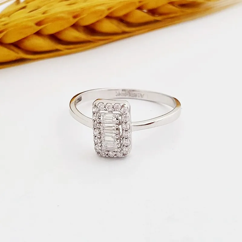 Baget Otantik Mini Beyaz Altın Takı Seti KL08436