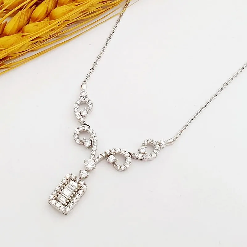 Baget Otantik Mini Beyaz Altın Takı Seti KL08436