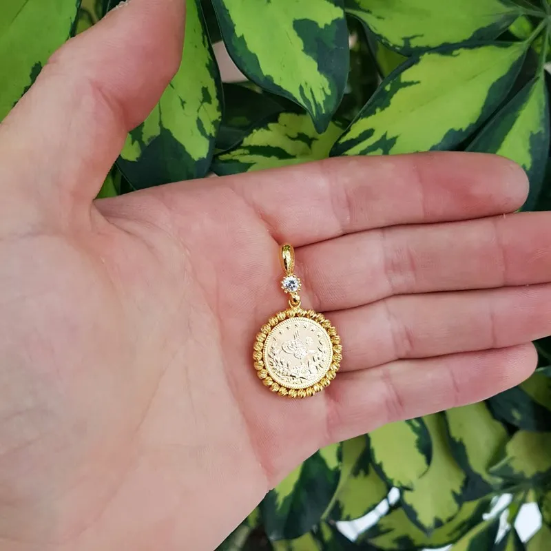 Çeyrek Boy Reşat Tuğralı Altın Kolye KL08890