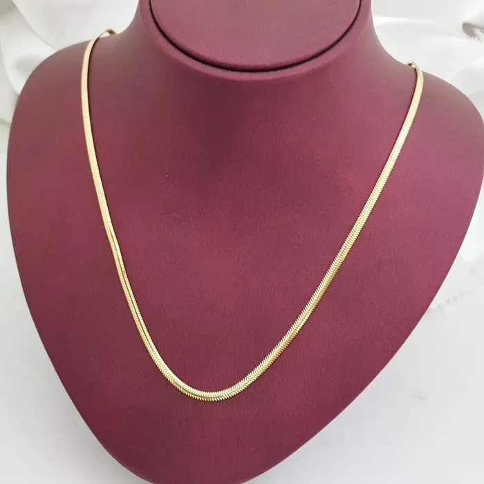55 Cm 2.5 Mm Balık Sırtı 14K Altın İtalyan Ezmesi Kolye ZN02892