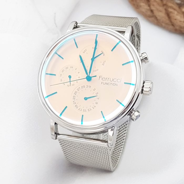 Fc 12445fh 01 Ferrucci Hasir Kordon Erkek Kol Saati Sa01386