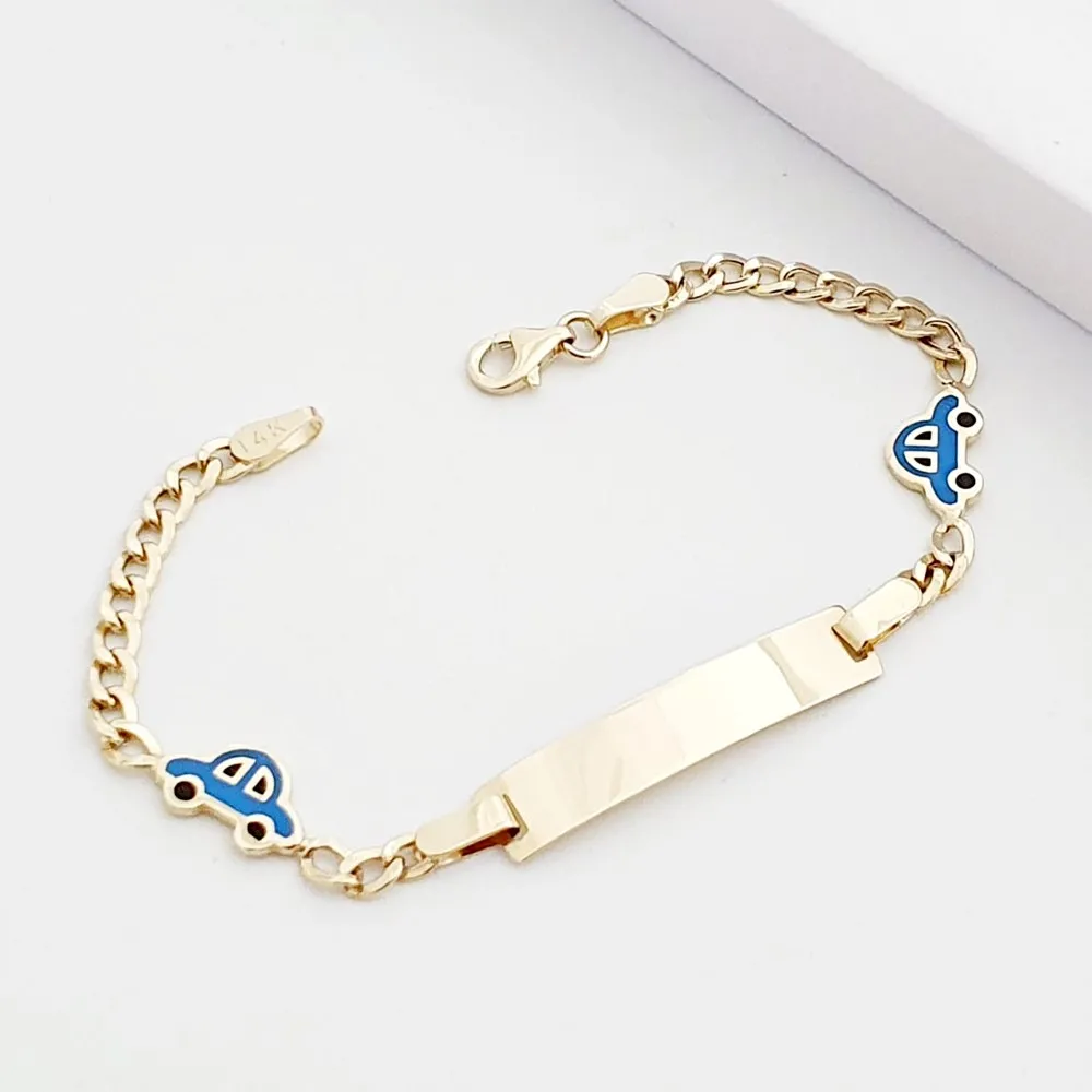 Gurmet Zincirli Araba Altın Bebek Künyesi CK01540