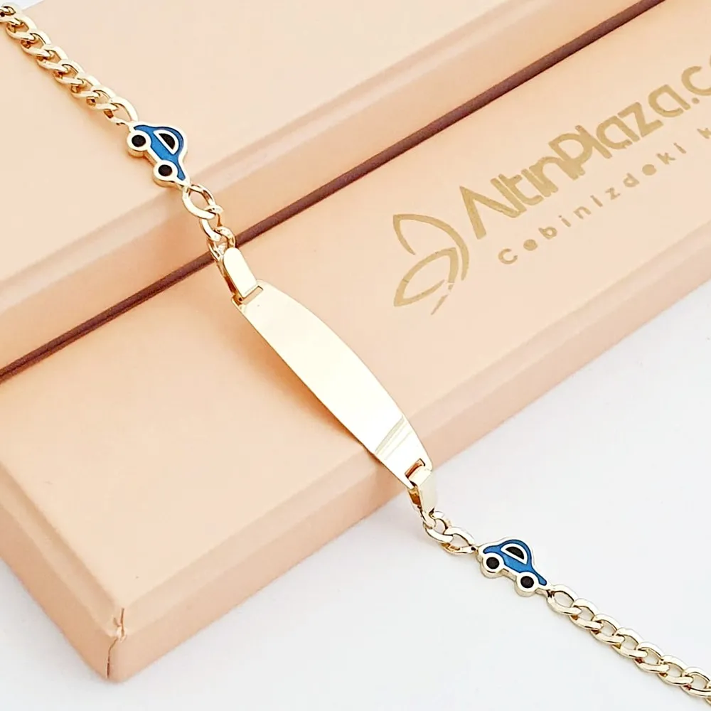 Gurmet Zincirli Araba Altın Bebek Künyesi CK01540