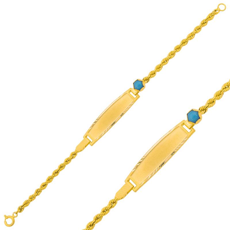 Halat Zincirli Kız Ve Erkek Çocuk Altın Künye