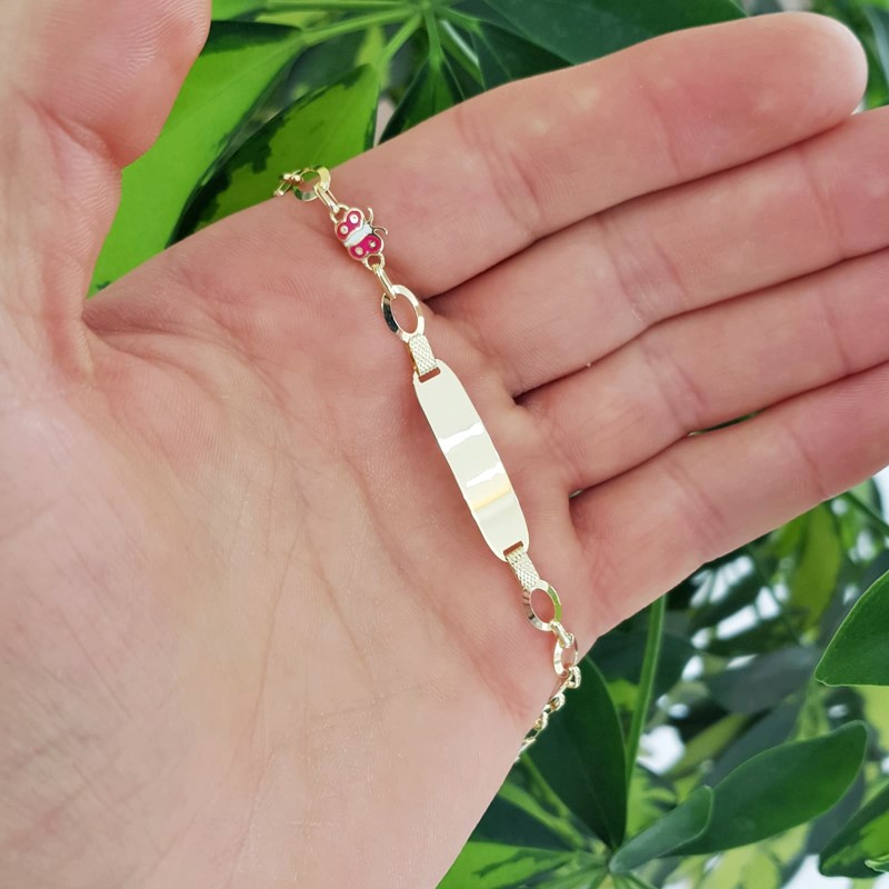 Kelebekli Kız bebek künyesi CK01481