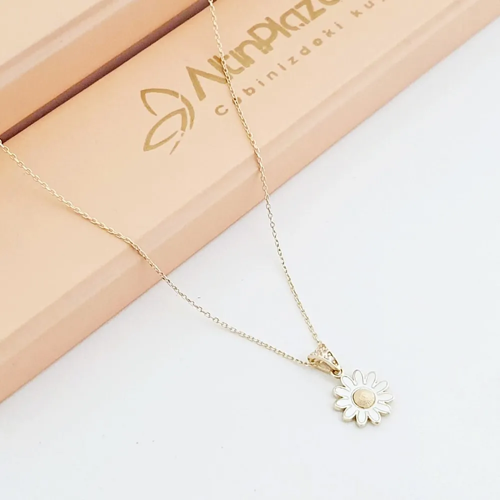 Küçük Papatya Altın Kolye KL06387