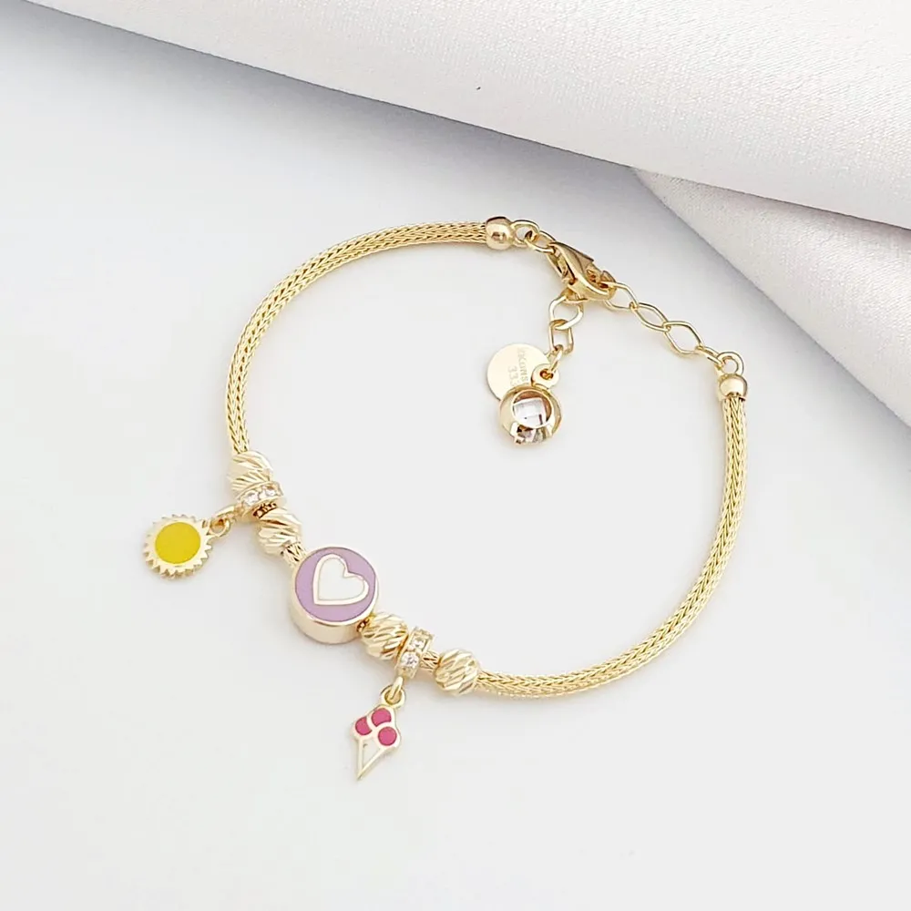 Pandora Kalpli Altın Kız Bebek Künyesi CK01735