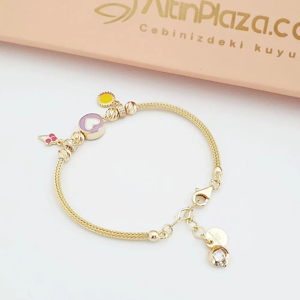 Pandora Kalpli Altın Kız Bebek Künyesi CK01735