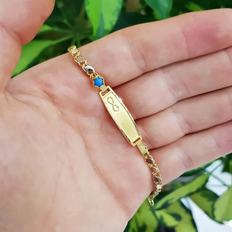 Sonsuzluk Baskılı Hediyelik Kız Ve Erkek Bebek Künyesi