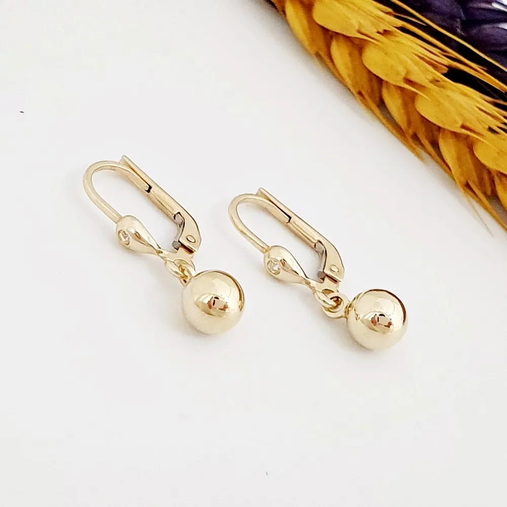 Toplu Sallantılı 14K Altın Küpe KP07475