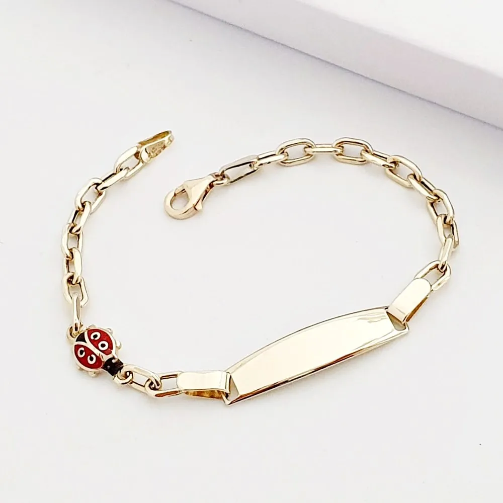 Uğur Böcekli 14 Ayar Bebek Künyesi CK02077