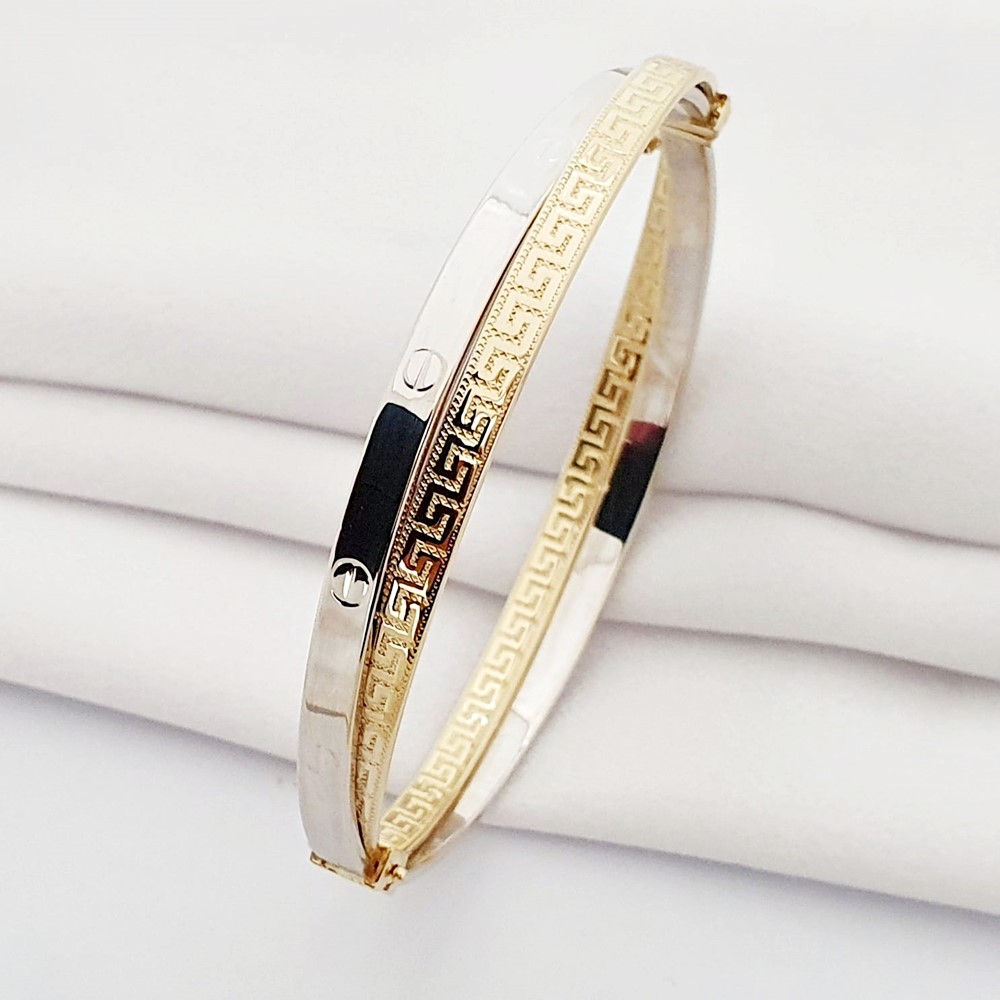 Cartier Vida Versace Desenli Kelepçe Altın Bileklik FB03031