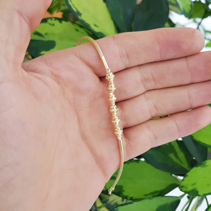 Yeni Top Model Pandora Altın Bileklik KN03112