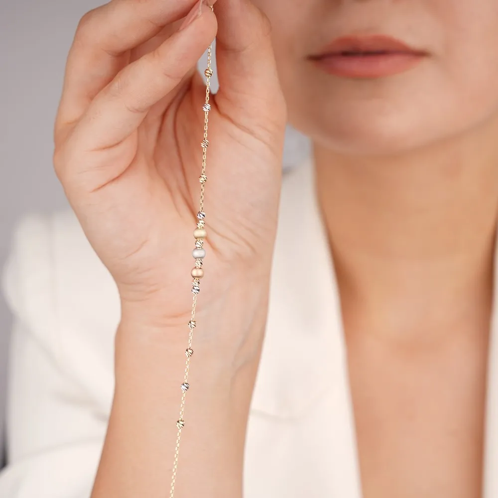Zincir Model Dorika Altın Bileklik KN02567