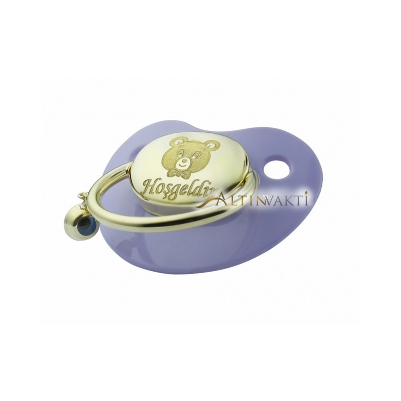 Altın Ayıcık Figürlü Bebek Emziği 0 EMZ2067