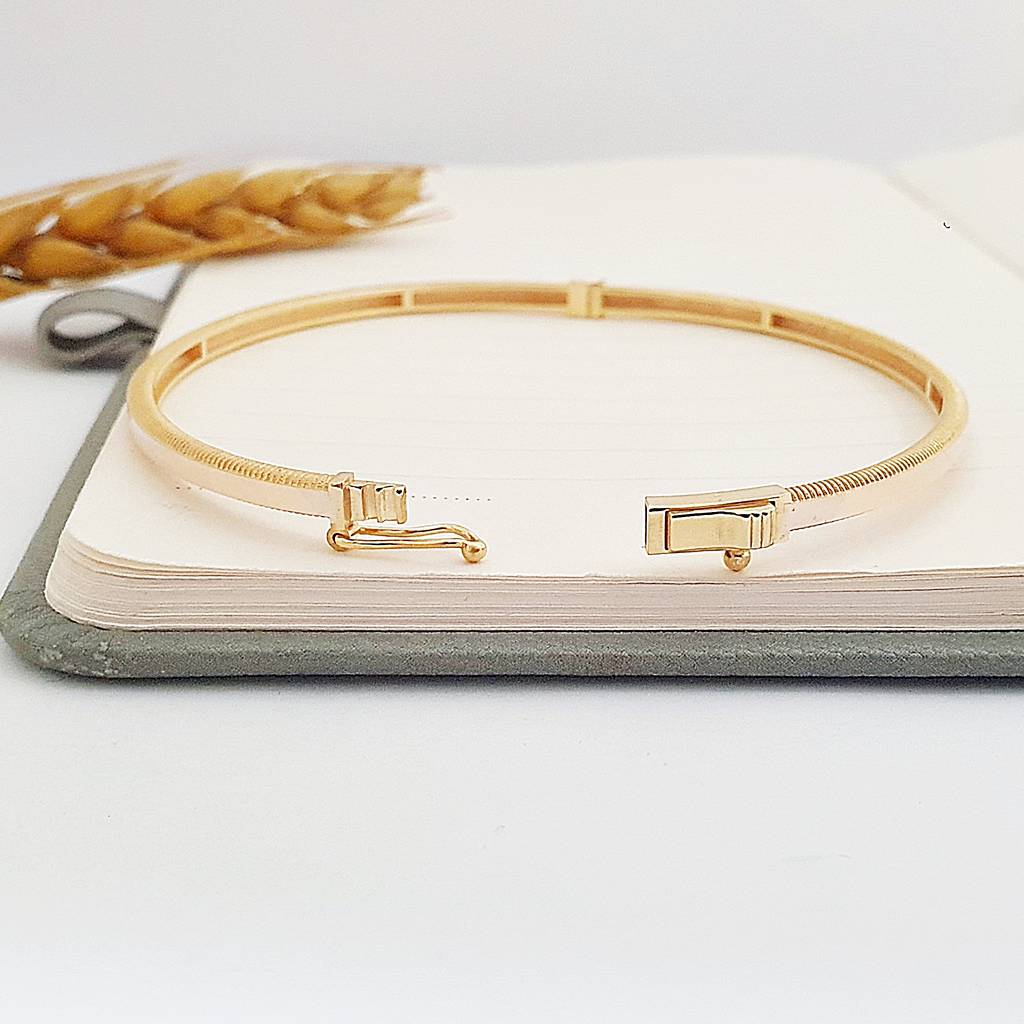 Düz 14 Ayar Altın Ajda Kelepçe Bilezik FB07282