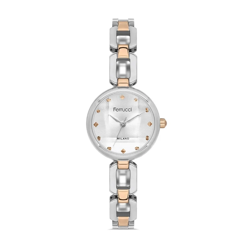 Ferrucci FC.03644M.05 Gümüş Rose Metal Kordonlu Kadın Kol Saati