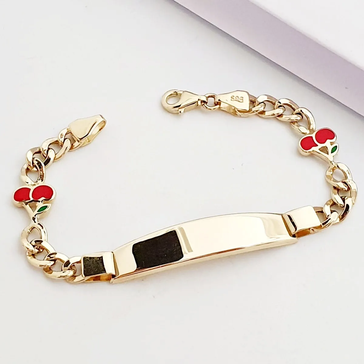 Kiraz Mineli Altın Kız Bebek Künyesi CK02279