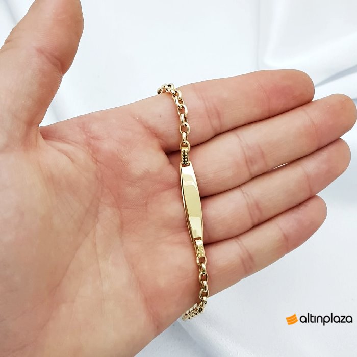 Taşlı Çeyrek Altın Çerçeveli Kolye KL06502 Altın Plaza