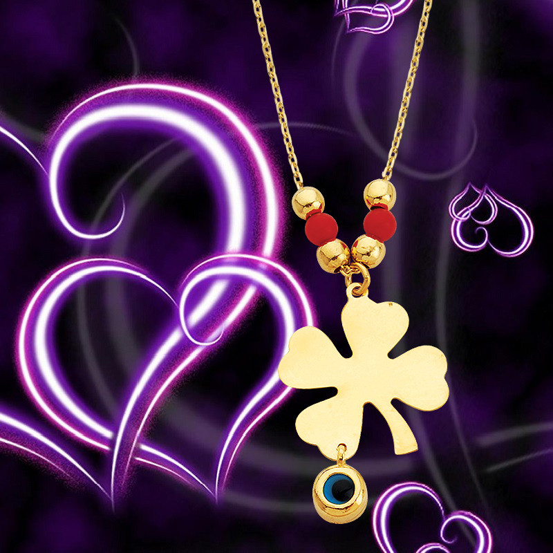 Nazar Boncuklu Altın Yonca Kolye 649.19 TL + KDV