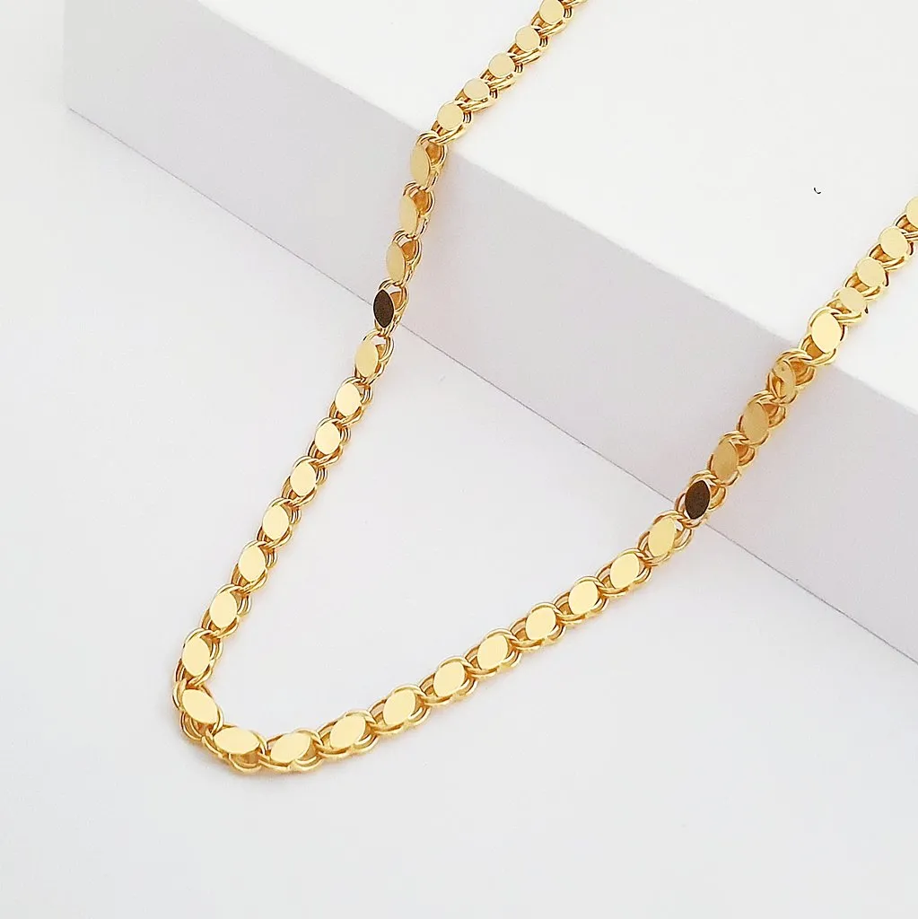 Pullu Zincir Kolye 5mm 55cm 22 Ayar Altın ZN06188