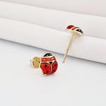 14K Altın Uğur Böceği Bebek Küpesi KP07479