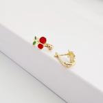 Kiraz Altın Kız Bebek Küpesi KP06913