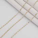 Köşeli 14 Ayar Altın Zincir Kolye 50cm ZN03565