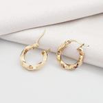 Küçük Burgulu 16mm Altın Halka Küpe KP07545