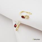 Uğur Böcekli Altın Çocuk Küpesi KP04609